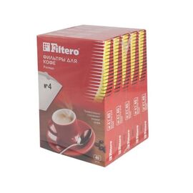  Фильтры для кофеварок Filtero Premium №4 белый 1х4 (упак. 200шт) 