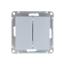  Переключатель Schneider Electric AtlasDesign ATN000365 2-клавишный сх.6, 10АХ Алюминий 
