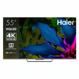  55" Телевизор Haier 55 Smart TV S6 серый QLED 3840x2160, 4K Ultra HD, 120 Гц, Wi-Fi, Smart TV, Android TV 