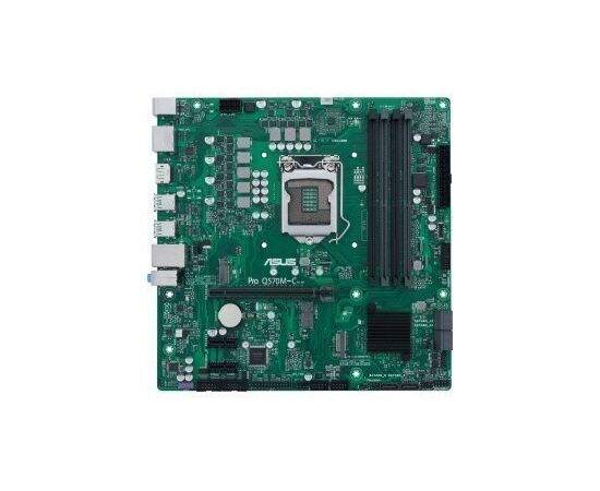  Материнская плата ASUS PRO Q570M-C/CSM (90MB1700-M0EAYC), LGA1200, Q570, 4*DDR4, D-Sub+DP*2+HDMI, SATA6, Audio, USB 3.2*7, LPT*1 header (w/o cable), COM*2 header (w/o cable), mATX 