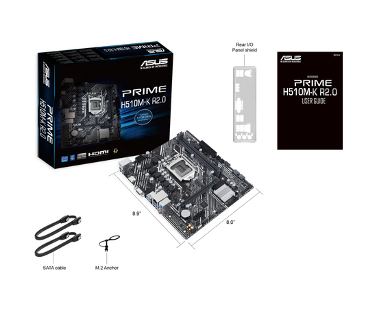  MB s1200 ASUS PRIME H510M-K R2.0 mATX 2xDDR4 PCIEx16 PCIEx1 M.2 HDMI VGA 1GLAN (90MB1E80-M0EAY0) 