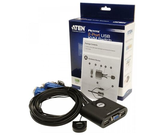  KVM-переключатель Aten CS22U-(A7) 2 Port USB KVM Switch 