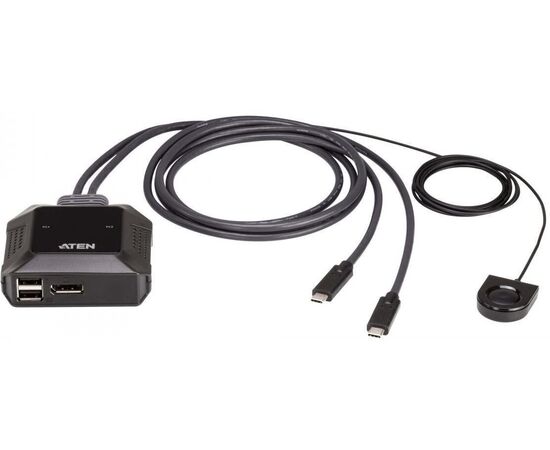  KVM-переключатель Aten US3312-AT 2-Port USB-C 4K DisplayPort Cable KVM Switch 