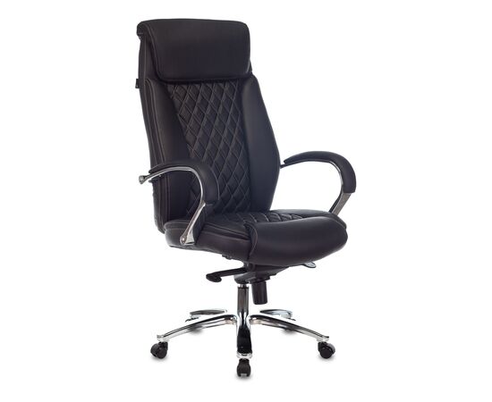  Кресло Бюрократ T-9924SL/Black кожа черный 