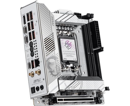  Материнская плата MSI MPG Z890I Edge Ti Wifi Z890, LGA1851, 4*DDR5, 2*PCIEx16, 1*PCIEx1, 5*M.2, 2*TypeC, 4*USB3.2Gen2, 6*USB3.2Gen1, 5*USB2.0, 4*SATA3 