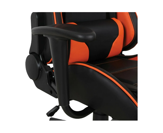  Кресло игровое BRABIX GT Racer GM-100 (531925) на колесиках, эко.кожа, 1шт. в комплекте черный/оранжевый 