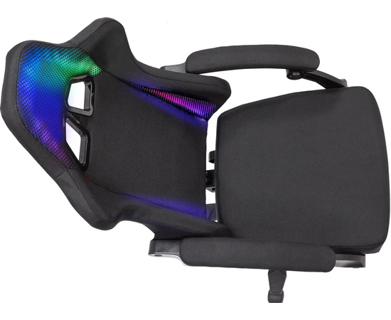  Кресло игровое KNIGHT Wolf RGB B ткань, черный 