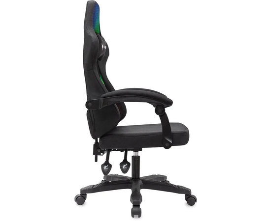  Кресло игровое KNIGHT Wolf RGB B ткань, черный 