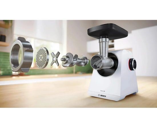  Мясорубка Bosch MFWS609W белый/черный 