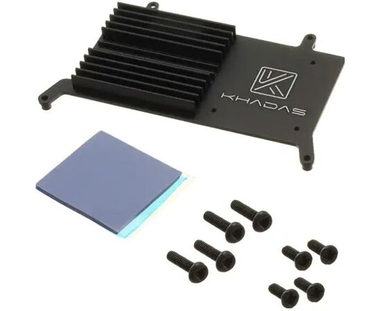  Кулер Khadas KAHS-V-001 New VIMs Heatsink Heatsink designed for VIMs, Aluminum, Black, VIMs Thermal Pad 