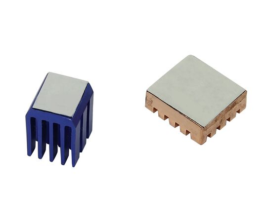  Набор радиаторов ACD RA207 Golden (14x12x5mm) + Blue (9x9x12mm) Heat Sink set for Raspberry Pi3 B, Pi3 B+, Pi4 