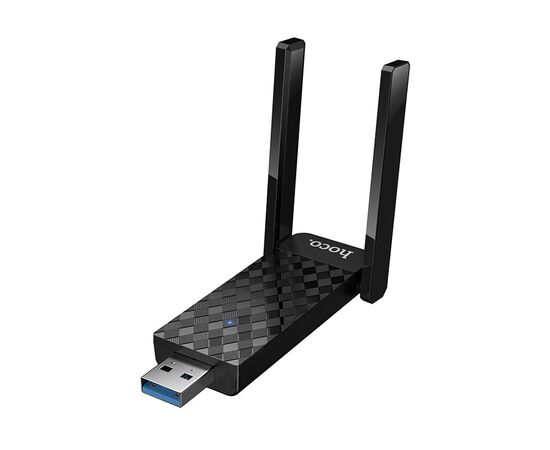  USB-адаптер беспроводной роутер Hoco HI34 WiFi6 USB-A 2.4G+5G 600Mbs черный 