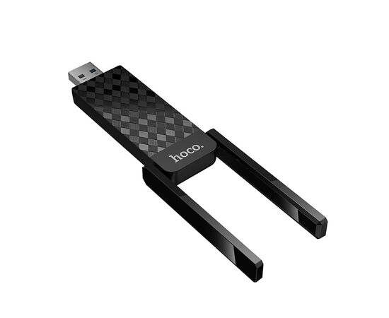  USB-адаптер беспроводной роутер Hoco HI34 WiFi6 USB-A 2.4G+5G 600Mbs черный 