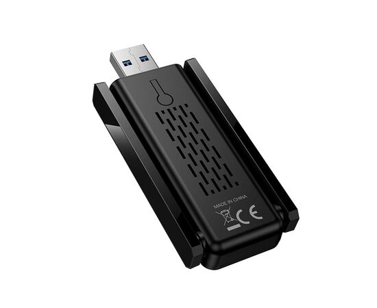  USB-адаптер беспроводной роутер Hoco HI34 WiFi6 USB-A 2.4G+5G 600Mbs черный 