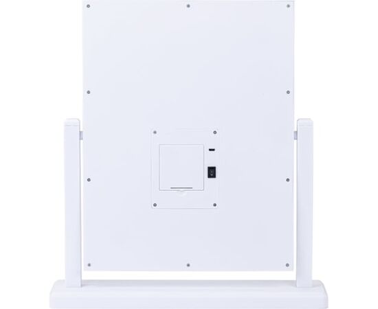  Зеркало BRABIX 609334 для макияжа гримерное, 6 LED-ламп, 3 режима свечения, размер 21х29см, работа от USB или 4хAA белый 